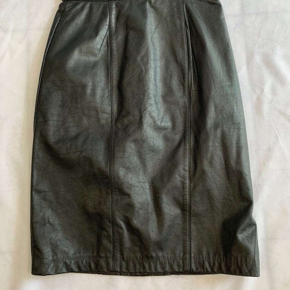 Classic Black Pencil Skirt - Leather Look